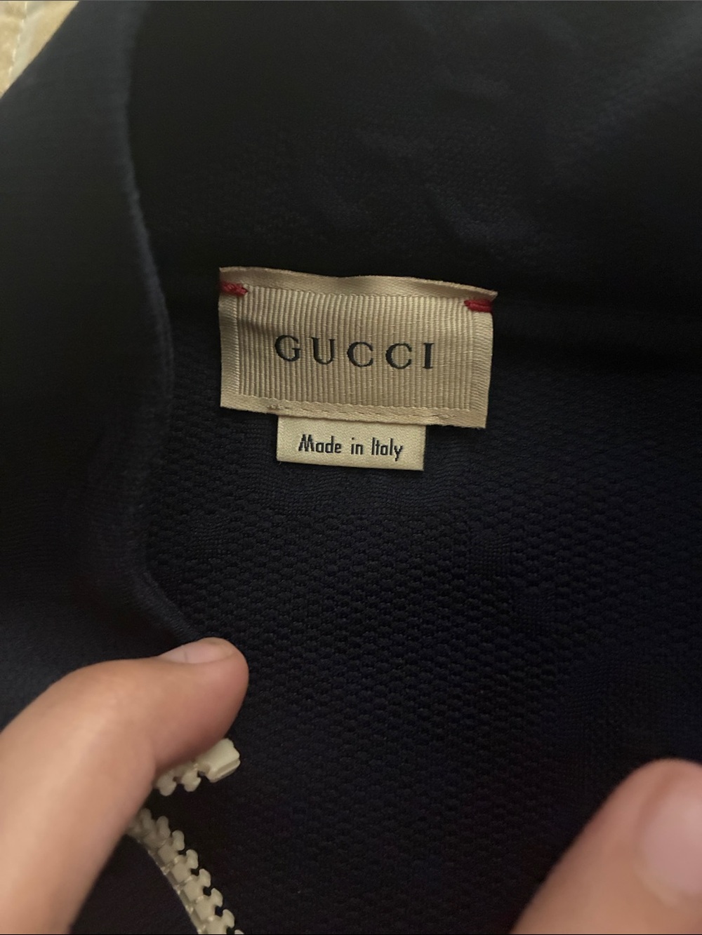Gucci Navy Dress with Red and Green Stripe Detail - Picture 3 of 3